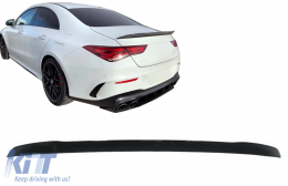 Aileron de coffre Spoiler pour Mercedes CLA Coupé C118 2019+ Noir brillant-image-6085770