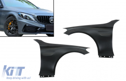 Ailes Garde-boue avant pour Mercedes Classe C W205 S205 C205 A205 2014-2020 C63 Look-image-6070403