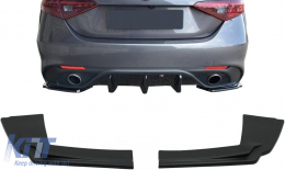 Ailettes latérales pare-chocs arrière pour Alfa Romeo Giulia 952 2016-2021 Noir-image-6106653