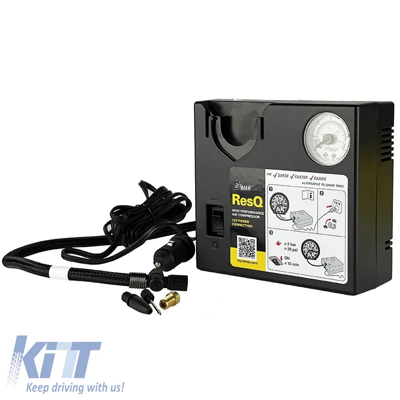 Air Compressor AirMan ResQ 12V with Pressure Gauge 51-051-001 15152