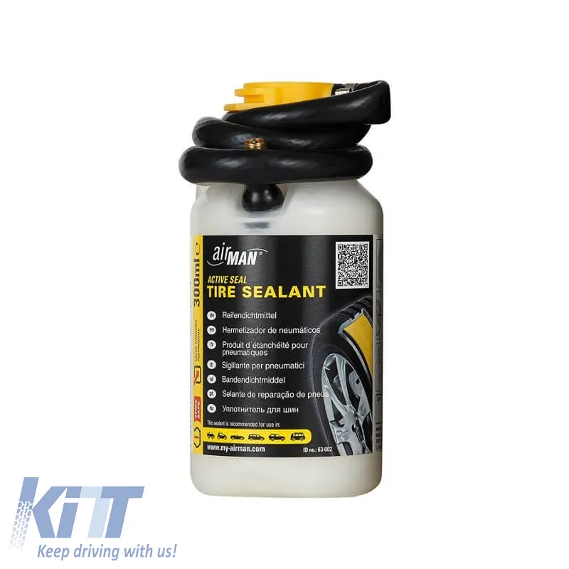 Air Compressor AirMan ResQ Pilot 12V with Pressure Gauge and Tire Sealant 300ml 71-047