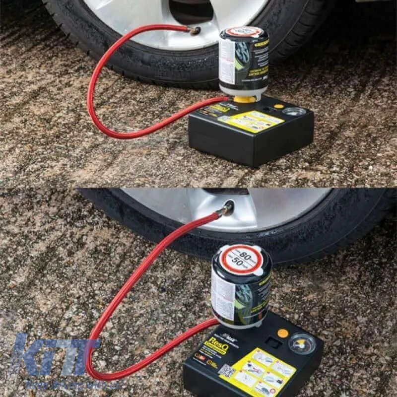 Air Compressor AirMan ResQ suitable for use with Pressure Gauge And Tire Sealant 450ml 71-051