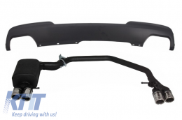 image-7-Air Diffuser with Exhaust System suitable for BMW 5 Series F10 (2011-2014) 102-433/70RS Twin Double Exhaust Pipes M-Technik Design
