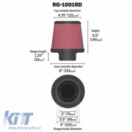 Air Filter K&N Universal with 3 Adapters F76/89/102mm-image-6328406