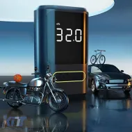 Akkumulátoros kompresszor, pumpa kijelzővel, power bank és zseblámpa funkcióval-image-6205129