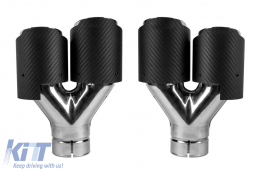Akrapovic Auspuffendrohre-Set mit Carbonabdeckung, links und rechts-image-6131374