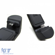 Aktív autós mobiltelefon tartó töltőállomással Samsung S4 S5 S6 S7 A3 A5 készülékekhez-image-6198448