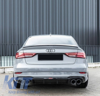 Alerón maletero Boot Labio ala para Audi A3 8V Sedan Saloon 2013+ Negro mate-image-6049089