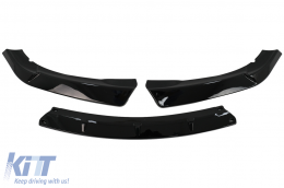 Alerón parachoques delantero para BMW 3 E46 98-04 estándar negro brillante-image-6093640