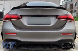 Aletas divisoras laterales traseras Para Mercedes Clase A V177 A35 Sedan 2018+ Negro brillante-image-6091782