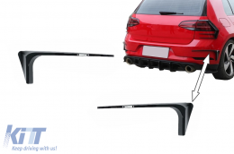 Aletas divisoras traseras embellecedores de faros antiniebla para VW Golf 7,5 17-19 negro brillante-image-6086504