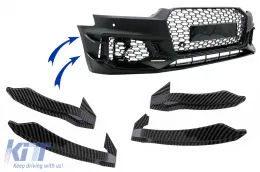image-46-Aletas Flaps Solapas para Audi A5 F5 17-19 sólo Paragolpes Quattro RS5 Diseño