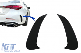 image-25-Aletas Parachoques Flaps para Mercedes C W206 Sport Line 21+ Negro Brillo