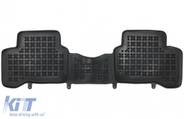 Alfombrilla goma Negro para Hyundai IONIQ 2016- Borde 3cm sistema fijación libre olores-image-6077127