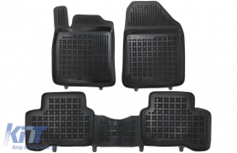 Alfombrilla goma Negro para Hyundai IONIQ 2016- Borde 3cm sistema fijación libre olores-image-6077128