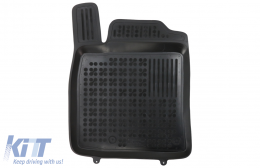 Alfombrilla goma Negro para Hyundai IONIQ 2016- Borde 3cm sistema fijación libre olores-image-6077129