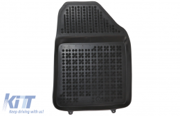 Alfombrilla goma Negro para Hyundai IONIQ 2016- Borde 3cm sistema fijación libre olores-image-6077130