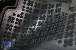 Alfombrilla goma Negro para Hyundai IONIQ 2016- Borde 3cm sistema fijación libre olores-image-6077131