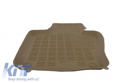 Alfombrillas Goma Tapetes Beige para BMW X3 E83 04-2010 borde aumentado Inodore-image-6004111