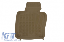 Alfombrillas Goma Tapetes Beige para BMW X3 E83 04-2010 borde aumentado Inodore-image-6004112