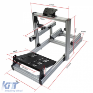 Alu Sim Rig 2 Cockpit-Sitzrahmen für Rennsimulator für esports PS5 Xbox PC-image-6278739