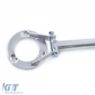 Aluminium Front-Strebe 3-teilig poliert geeignet für BMW 3er E46 316 318 ab 98-image-6194559