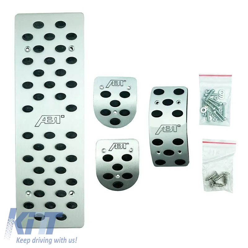 Aluminium Pedal Set suitable for VW Group until 2004 ABT Style, 4 pieces