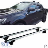 image-32-Aluminum crossbar set for roof rails fits Ford Ranger T6 T7 T8 2012-2022