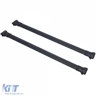 Aluminum crossbars for roof railing black for VW Bus Transporter T5 T6 2003-2024-image-6327198