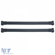 Aluminum crossbars for roof railing black for VW Bus Transporter T5 T6 2003-2024-image-6327199