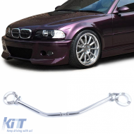 Aluminum front strut bar 3-piece polished suitable for BMW 3 Series E46 316 318 from 98 - ODASB6012869