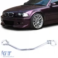 image-16-Aluminum front strut bar 3-piece polished suitable for BMW 3 Series E46 316 318 from 98