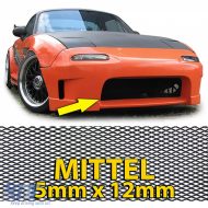 Aluminum mesh racing grille honeycomb grille race mesh aluminum 150x30cm black medium - ODGAR6012259