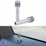 Aluminum polished door pins pair suitable for BMW 3 Series E36 90-96 E30 83-90
