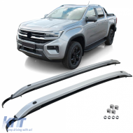 Aluminum roof rack roof rail silver fits VW Amarok II from 2022