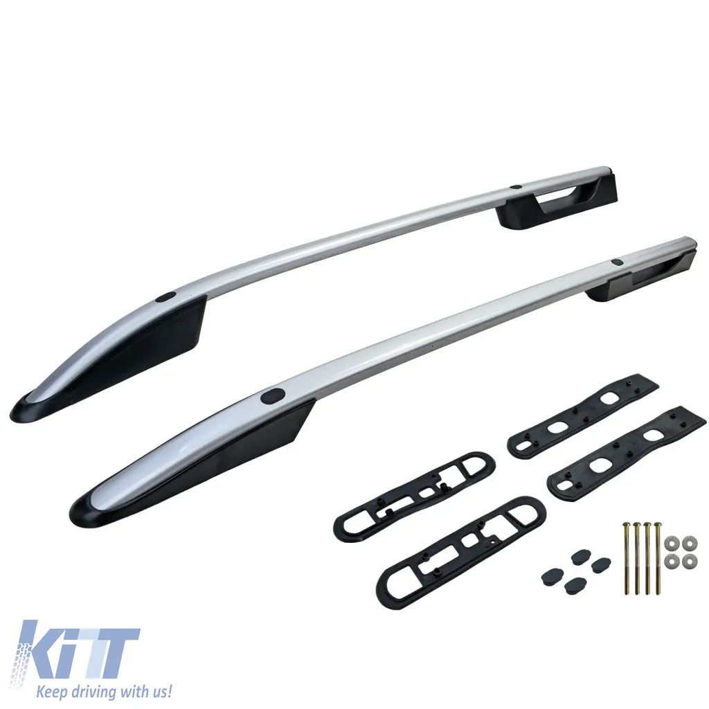 Aluminum roof railing silver retrofit suitable for VW Amarok I 2010-2022