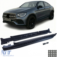 Aluminum running boards OE Style Black Edition with ABE !! for Mercedes GLC Coupe C253 - ODRBSSM6014878