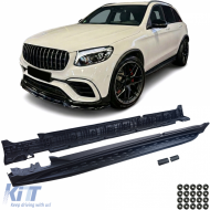 Aluminum running boards OE Style Black Edition with ABE !! for Mercedes GLC X253 15-22 - ODRBSSM6015479
