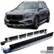 Aluminum running boards side protection OE look suitable for Mercedes GLB X247 from 2019 - ODRBSSM6014544