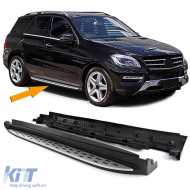 Aluminum running boards side protection OE style with ABE for Mercedes ML W166 from 11 - ODRBSSM6012911