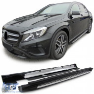 image-9-Aluminum running boards side protection OE style with ABE for Mercedes GLA X156 13-20