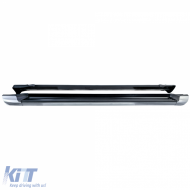 Aluminum running boards side protection silver black suitable for VW Amarok 2010-2022-image-6210471