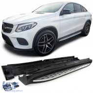 Aluminum running boards sills OE style with ABE for Mercedes GLE Coupe C292 15-19 - ODRBSSM6013166