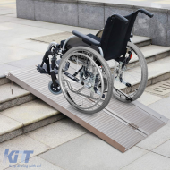 Aluminum wheelchair ramp with guide edges, foldable 152x70cm, max. 270kg