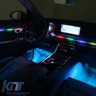 Ambient Light Decoration Car Optic Fiber Led Kit Black Color With Smart Bluetooth 18 Lights / 64 Colours-image-6325954