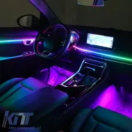 Ambient Light Decoration Car Optic Fiber Led Kit Black Color With Smart Bluetooth 18 Lights / 64 Colours-image-6325955