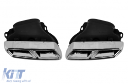 AMG type 65 exhaust tips suitable for Mercedes S-Class W222, SL R231 SL65 AMG, CLS C218 CLS63-image-6132452