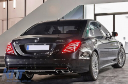 AMG type 65 exhaust tips suitable for Mercedes S-Class W222, SL R231 SL65 AMG, CLS C218 CLS63-image-6132455