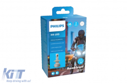 Ampoule Philips H4 LED 12 V 18 W Ultinon Pro6000 HL 5800 K Moto + EcoPro10 (1 pièce)-image-6114608