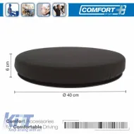 Anatómiai / Ortopéd Üléspárna Memory Foam & Gél Forgatható RK19009 40x6cm Fekete 1 db-image-6294752